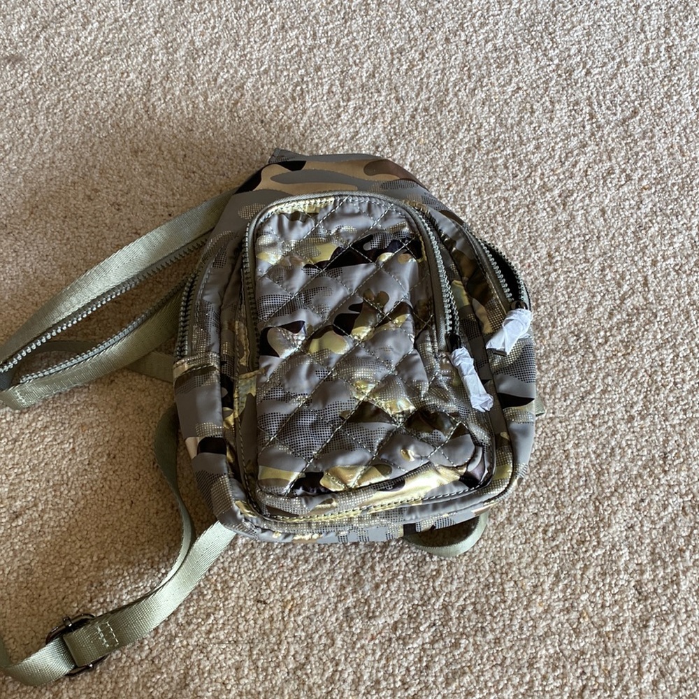 Metallic camo mini backpack by sol and Selene